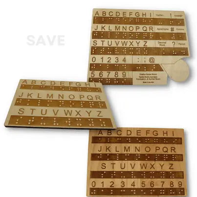 Tactile Braille Learning and Teaching board Gift Set by Creative Escape Rooms, Southern food gift main product photo