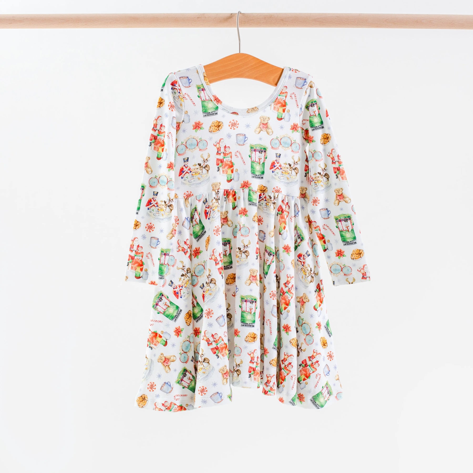 Teddy Bear Tea Organic Cotton Dress for Kids by Nola Tawk, Southern food gift main product photo
