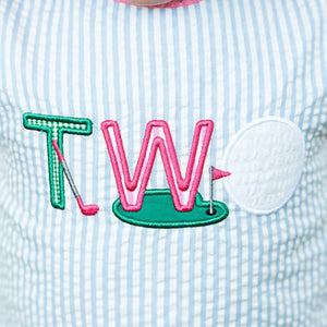 Teeing Up To Two Birthday Golf Dress by Seven Lantern Lane, Southern lifestyle apparel detail photo 2