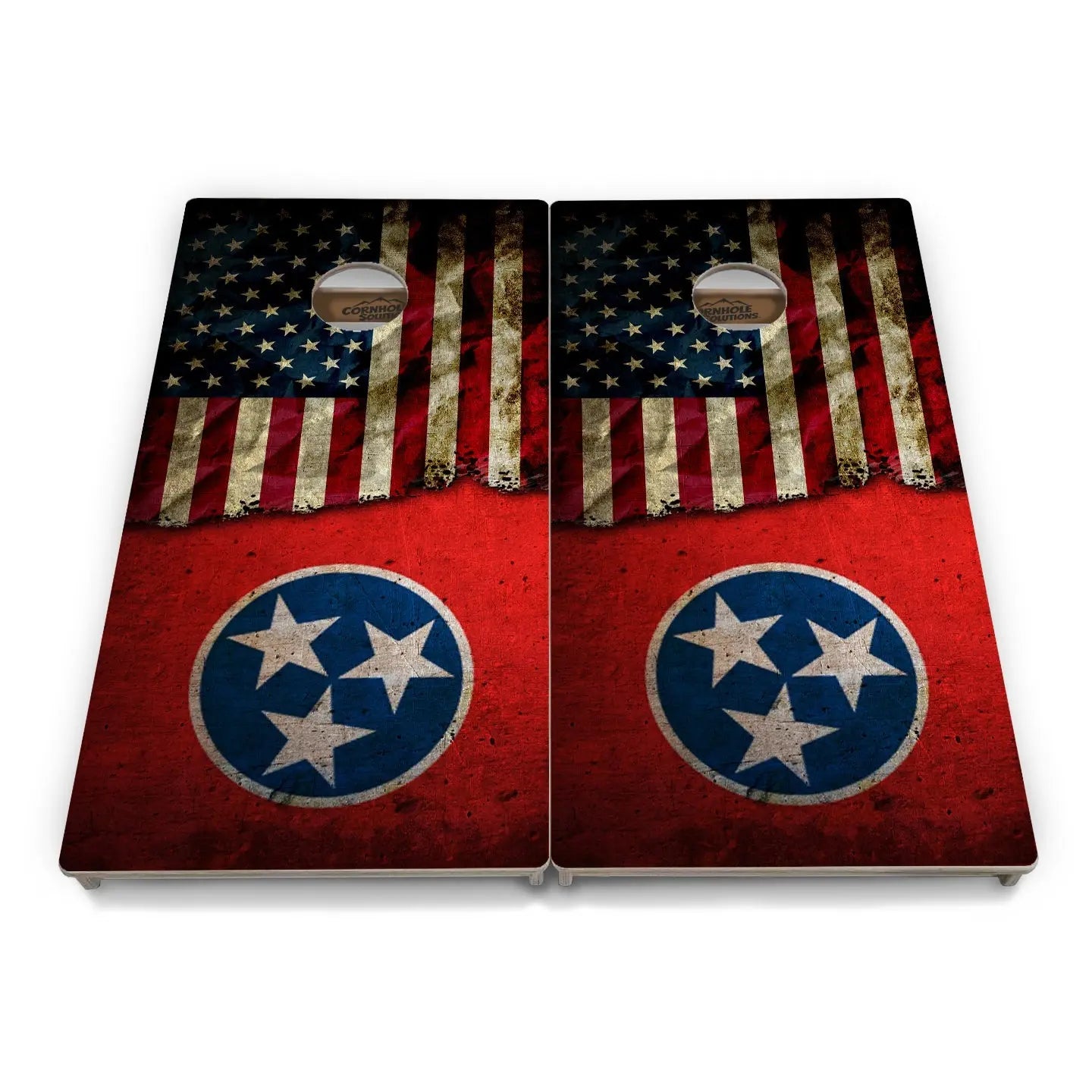 Tennessee USA Flag Cornhole Boards - Professional Tournament Series by Cornhole Solutions, custom cornhole board detail photo 3