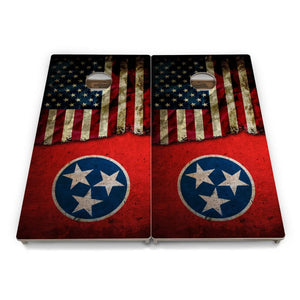 Tennessee USA Flag Cornhole Boards - Professional Tournament Series by Cornhole Solutions, custom cornhole board detail photo 3