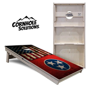 Tennessee USA Flag Cornhole Boards - Professional Tournament Series by Cornhole Solutions, custom cornhole board detail photo 4