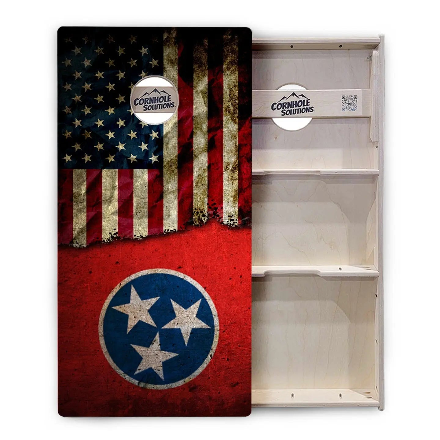 Tennessee USA Flag Cornhole Boards - Professional Tournament Series by Cornhole Solutions, custom cornhole board detail photo 5
