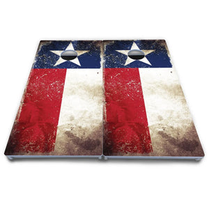 Texas Distressed Flag Cornhole Boards - All Weather Series by Cornhole Solutions, custom cornhole board detail photo 4