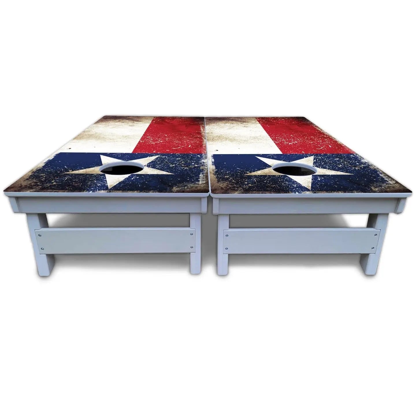 Texas Distressed Flag Cornhole Boards - All Weather Series by Cornhole Solutions, custom cornhole board detail photo 5
