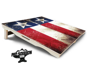 Texas Distressed Flag Cornhole Boards - Pro Solution Elite Series by Cornhole Solutions, custom cornhole board detail photo 5