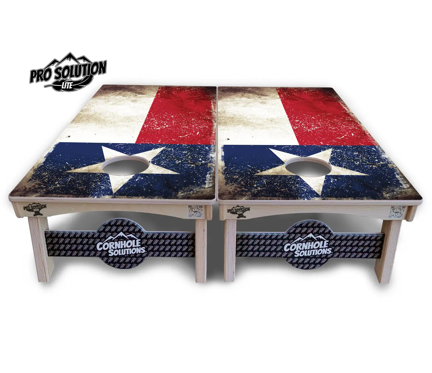 Texas Distressed Flag Cornhole Boards - Pro Solution Lite Series by Cornhole Solutions, custom cornhole board detail photo 3