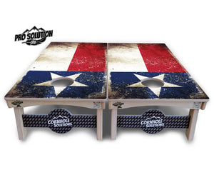 Texas Distressed Flag Cornhole Boards - Pro Solution Lite Series by Cornhole Solutions, custom cornhole board detail photo 3