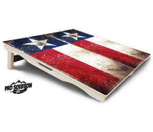 Texas Distressed Flag Cornhole Boards - Pro Solution Lite Series by Cornhole Solutions, custom cornhole board detail photo 5