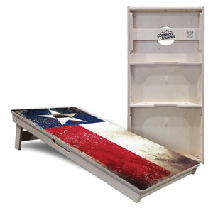 Texas Distressed Flag Cornhole Boards - Professional Tournament Series by Cornhole Solutions, custom cornhole board detail photo 4