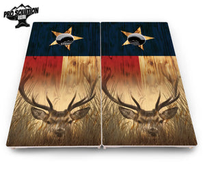 Texas Flag Deer & Fish Cornhole Boards - Pro Solution Elite Series by Cornhole Solutions, custom cornhole board detail photo 5