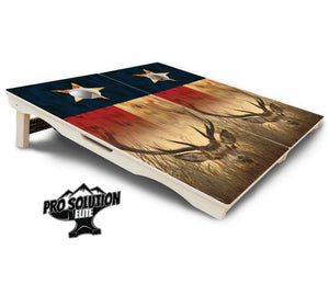 Texas Flag Deer & Fish Cornhole Boards - Pro Solution Elite Series by Cornhole Solutions, custom cornhole board detail photo 6