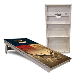 Texas Flag Deer & Fish Cornhole Boards - Professional Tournament Series by Cornhole Solutions, custom cornhole board detail photo 9