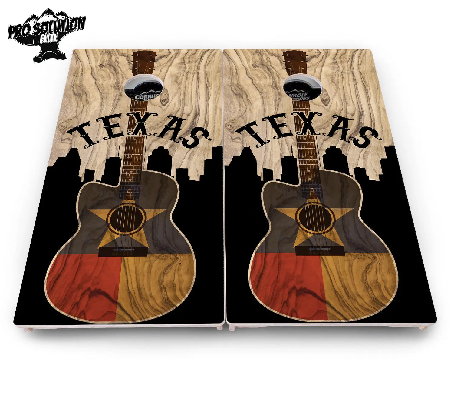 Texas Guitar Cornhole Boards - Pro Solution Elite Series by Cornhole Solutions, custom cornhole board detail photo 4