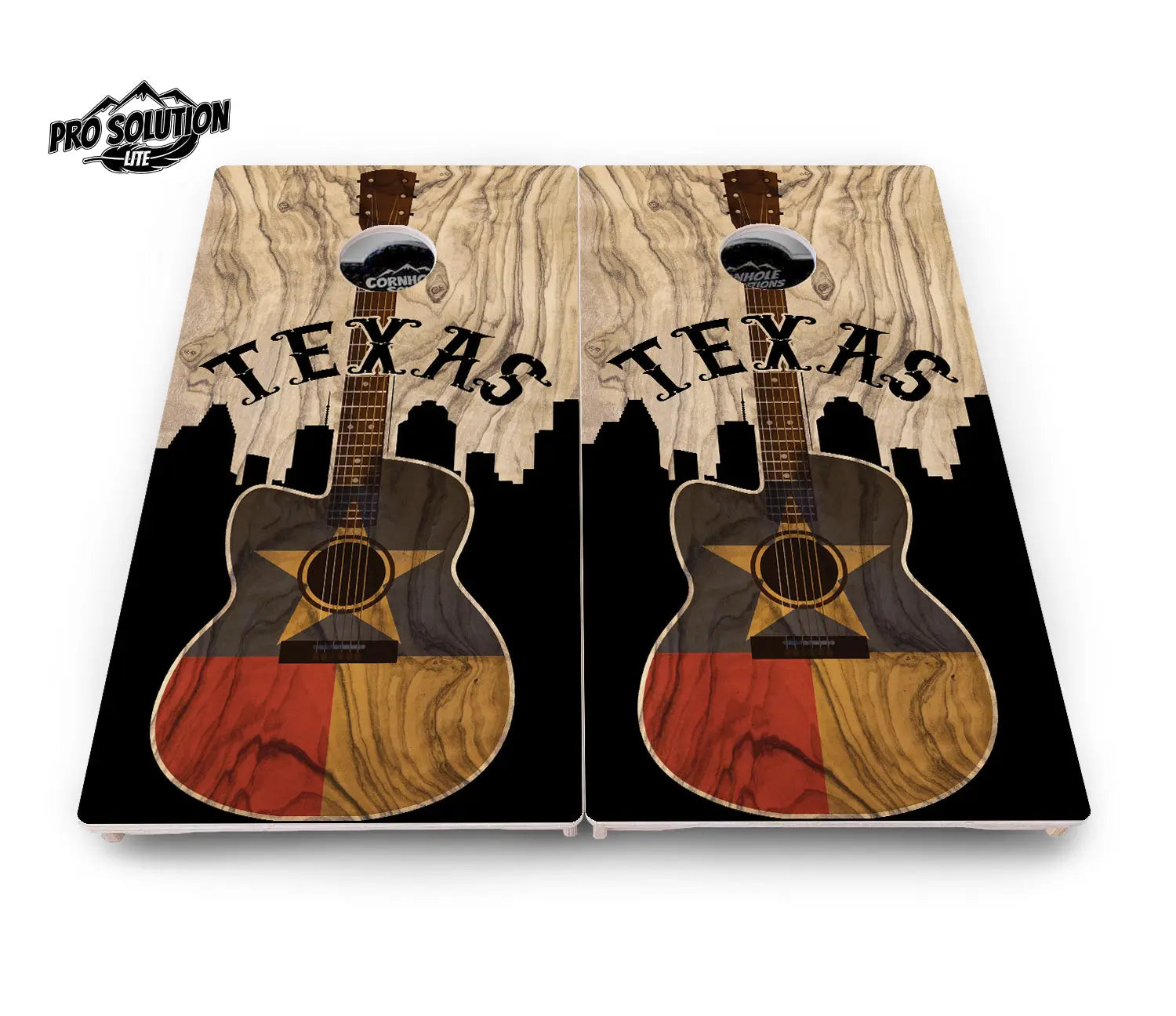 Texas Guitar Cornhole Boards - Pro Solution Lite Series by Cornhole Solutions, custom cornhole board detail photo 3