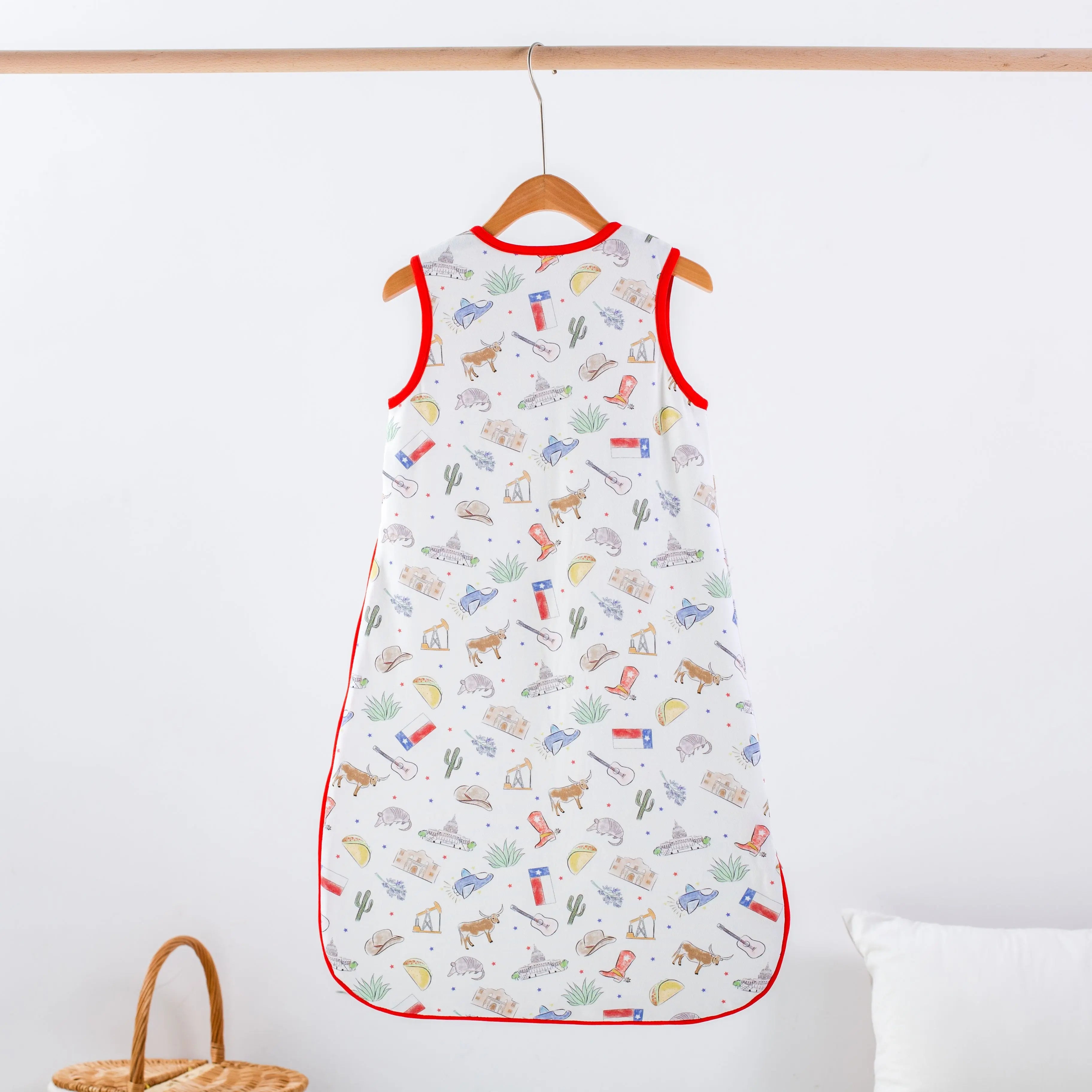 Texas Kids Sleep Sack for Babies by Nola Tawk, children's boutique clothing detail photo 2