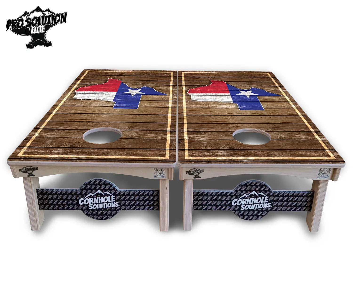 Texas Wood Panel Cornhole Boards - Pro Solution Elite Series by Cornhole Solutions, custom cornhole board detail photo 3