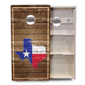 Texas Wood Panel Cornhole Boards - Professional Tournament Series by Cornhole Solutions, custom cornhole board detail photo 3
