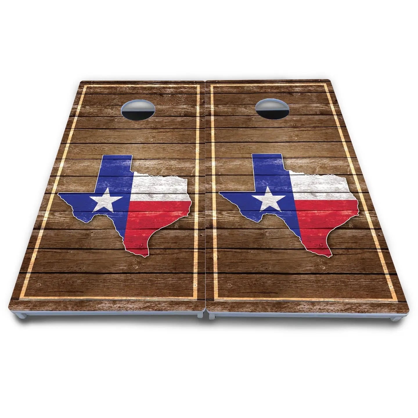 Texas Wood Slats Cornhole Boards - All Weather Series by Cornhole Solutions, custom cornhole board detail photo 4