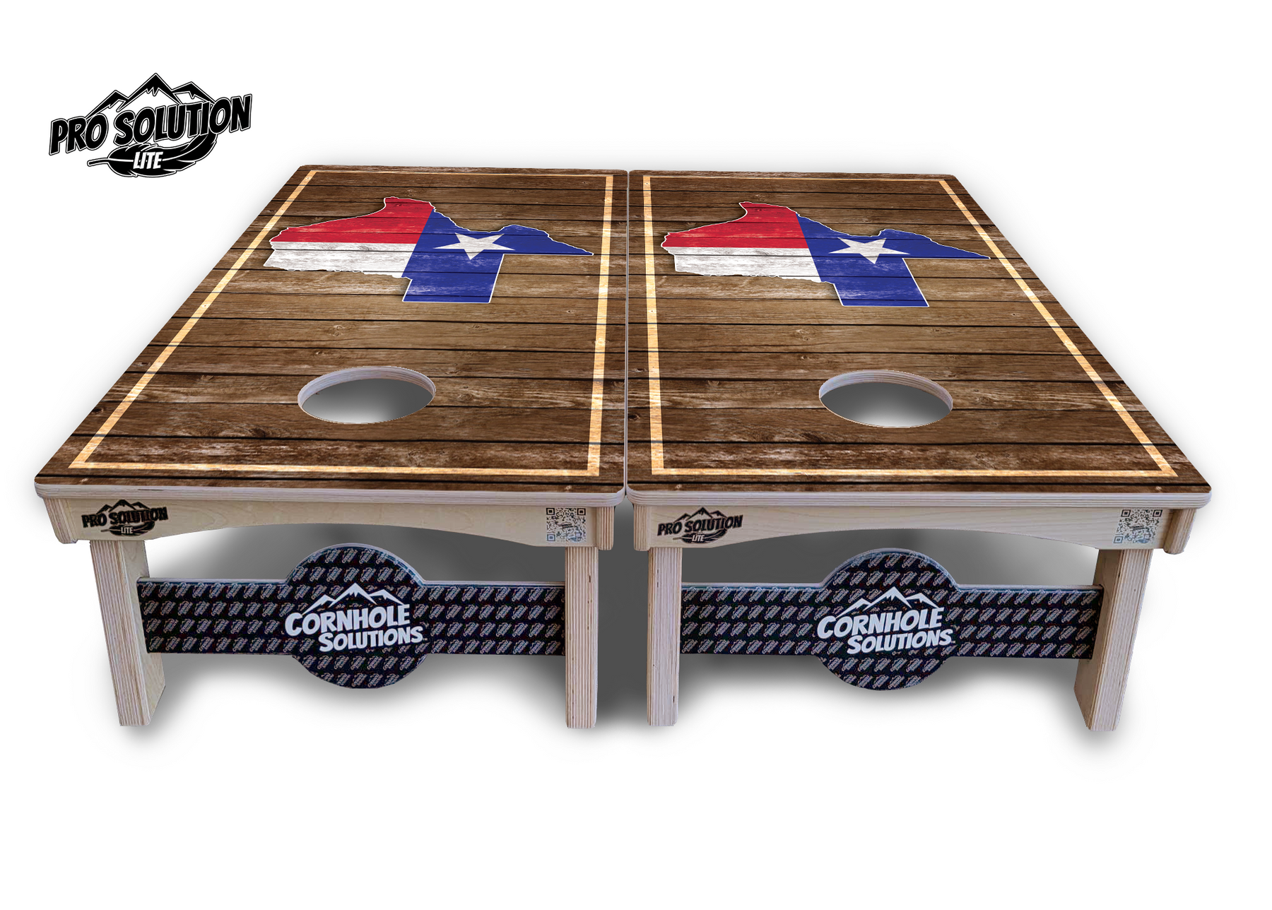 Texas Wood Panel Cornhole Boards - Pro Solution Lite Series by Cornhole Solutions, custom cornhole board detail photo 3