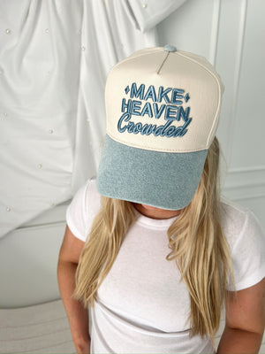 Make Heaven Crowded - Vintage Trucker Hat by KenzKustomz, Southern lifestyle apparel detail photo 9