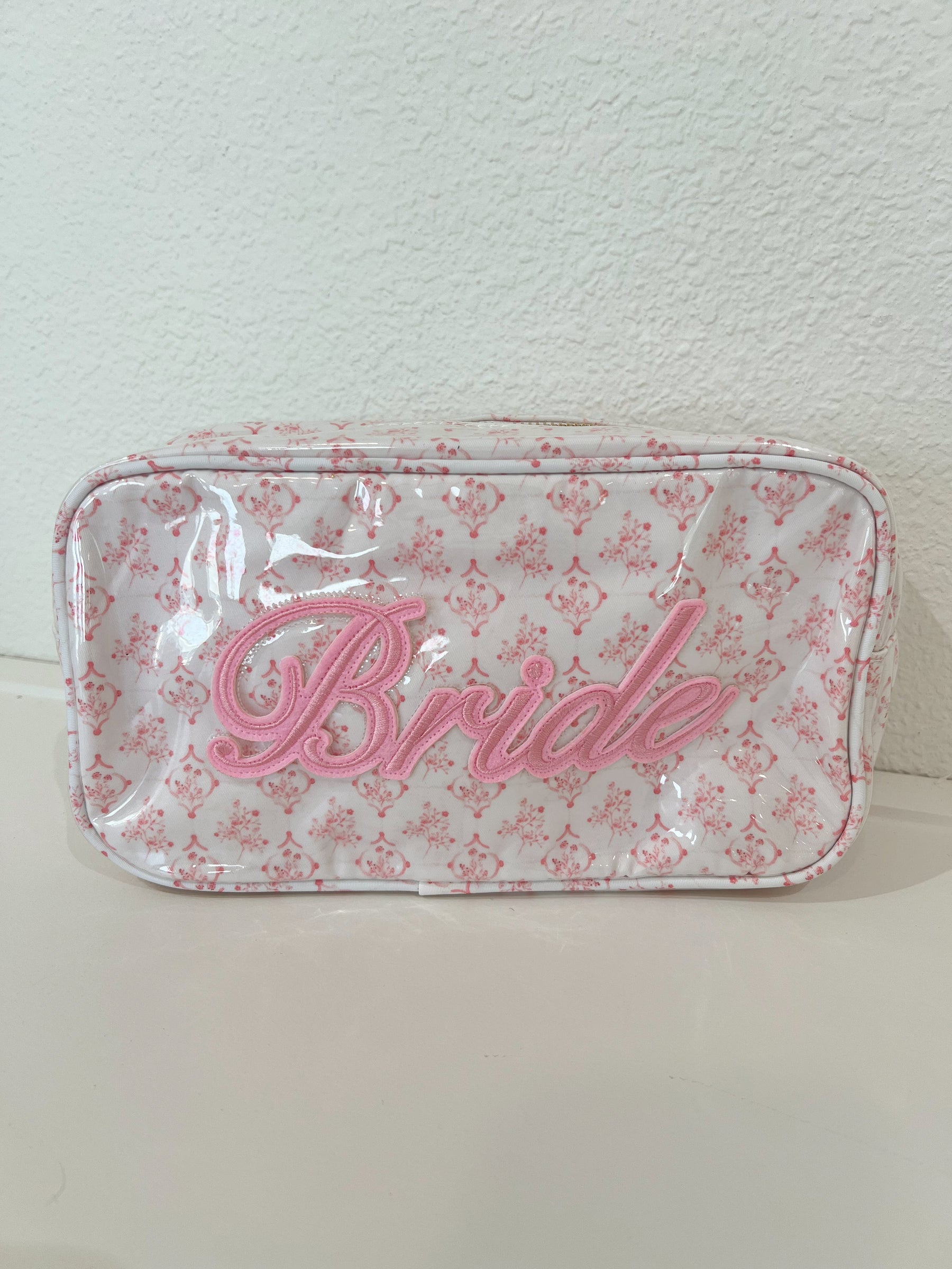Pink + Blue Toile - Bride Large Bag detail view by KenzKustomz