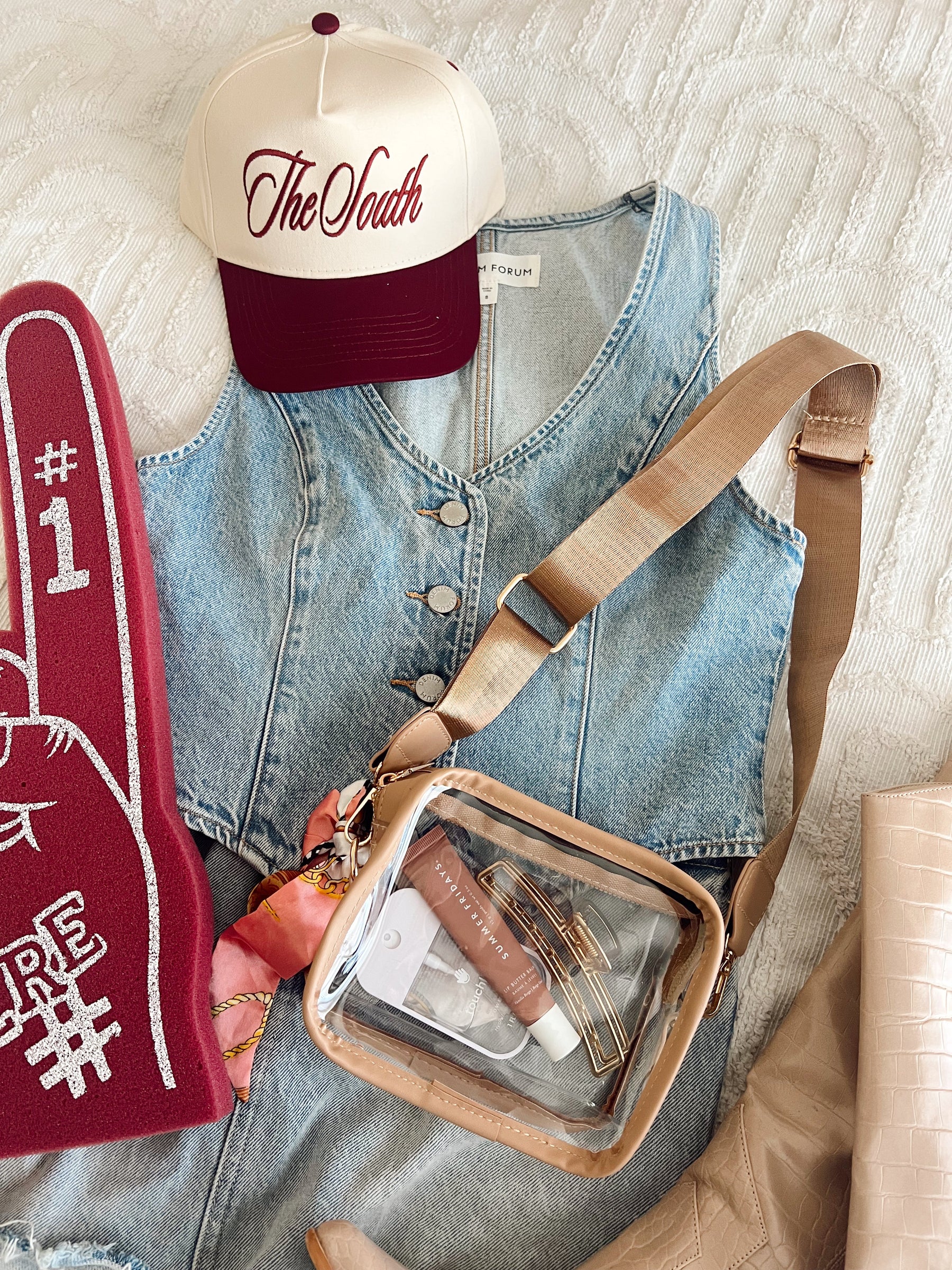 Clear Gameday + Concert Purse | Customizable detail view by KenzKustomz