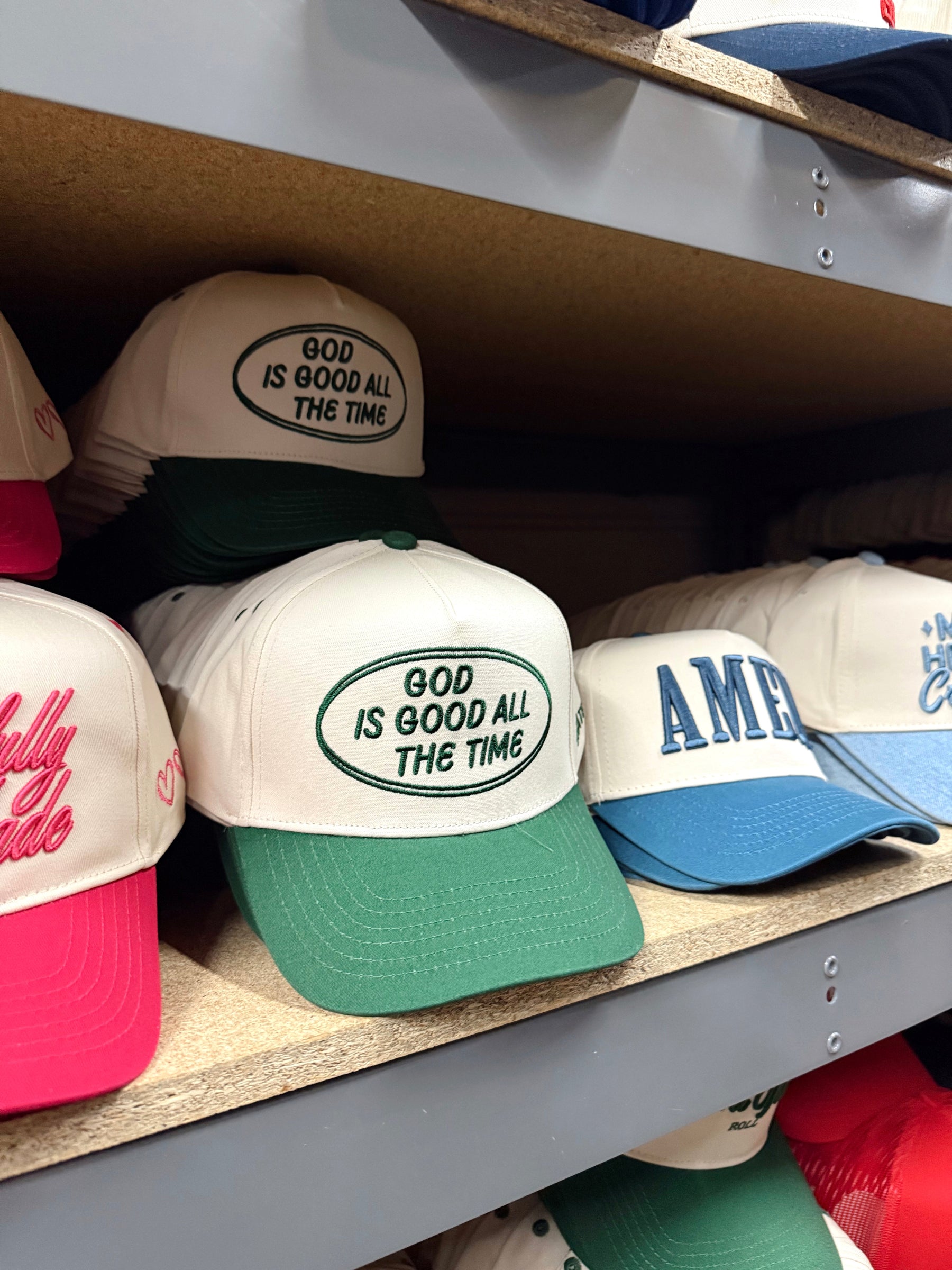 Make Heaven Crowded - Vintage Trucker Hat by KenzKustomz, Southern lifestyle apparel detail photo 19