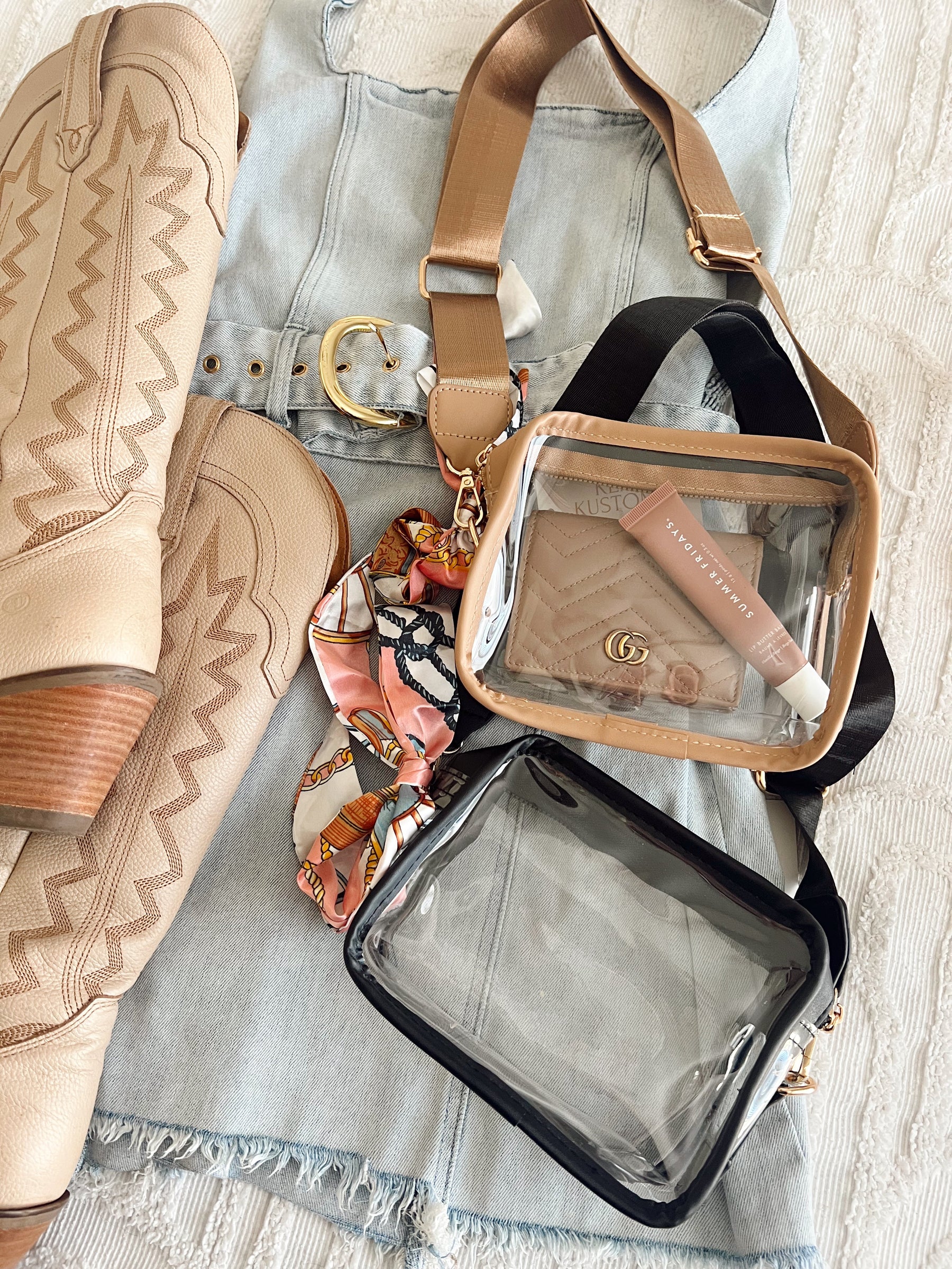 Clear Gameday + Concert Purse | Customizable detail view by KenzKustomz