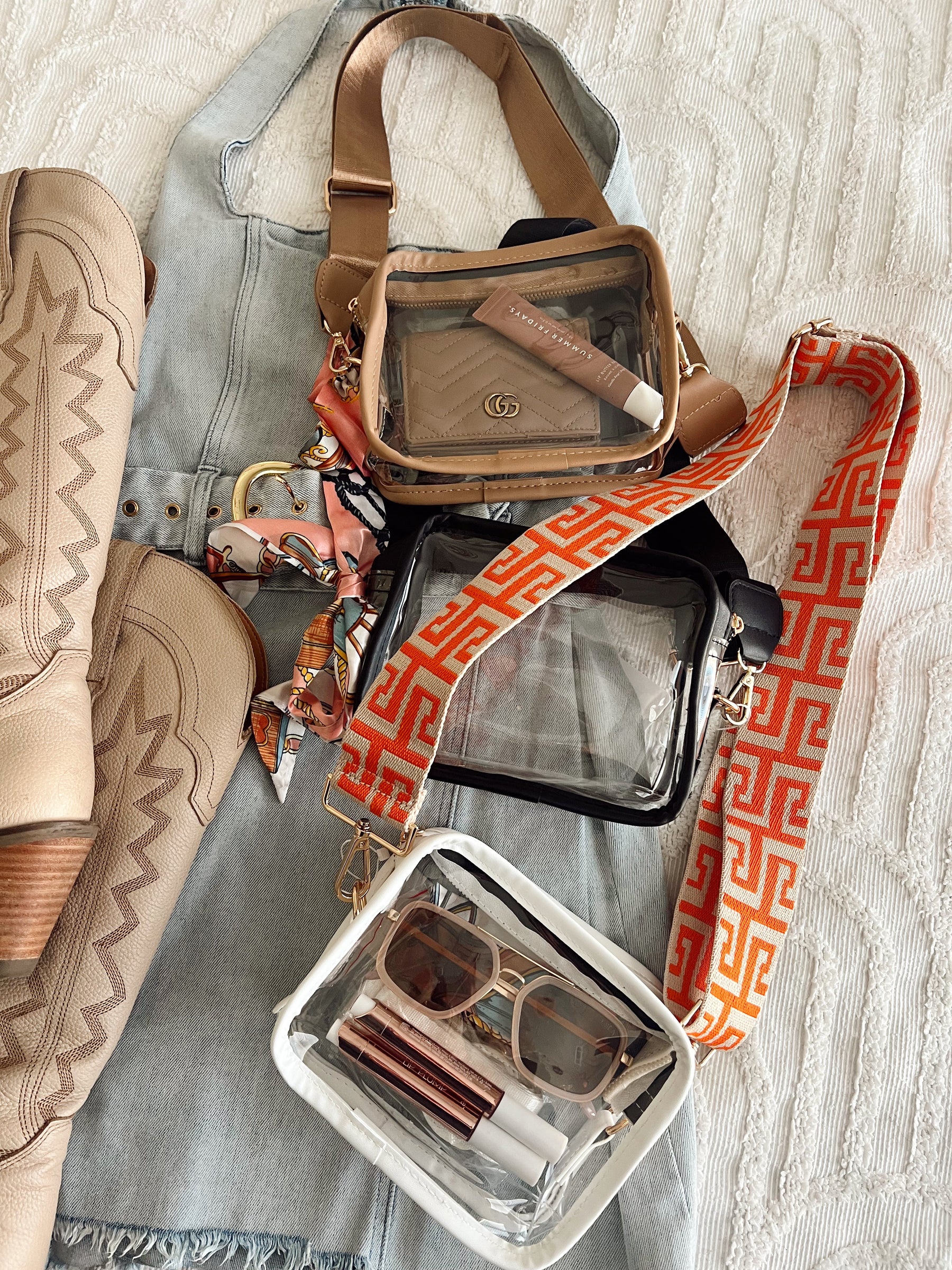 Clear Gameday + Concert Purse | Customizable detail view by KenzKustomz