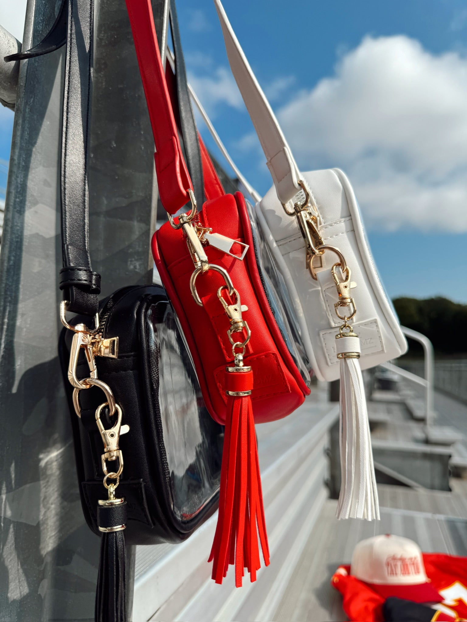 Stadium Approved Clear Purse With Tassle detail view by KenzKustomz