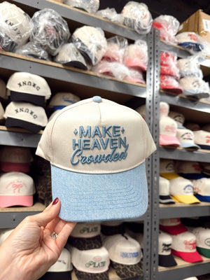Make Heaven Crowded - Vintage Trucker Hat by KenzKustomz, Southern lifestyle apparel detail photo 16