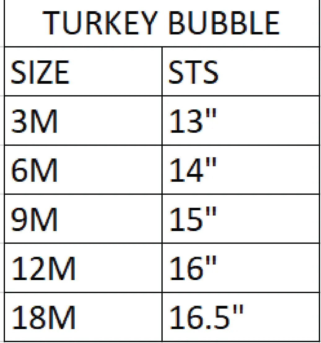 Thanksgiving Turkey Bubble by Seven Lantern Lane, children's boutique clothing detail photo 11