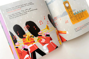The Amazing Adventures of Aya & Pete in London! (Hardcover) by Nola Tawk, original artwork detail photo 2