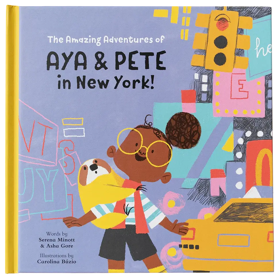 The Amazing Adventures of Aya & Pete in New York! (Hardcover) by Nola Tawk, original artwork main product photo