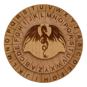 The Dragons Cipher Wheel - Escape Room Decoder Prop by Creative Escape Rooms, Southern lifestyle apparel detail photo 2