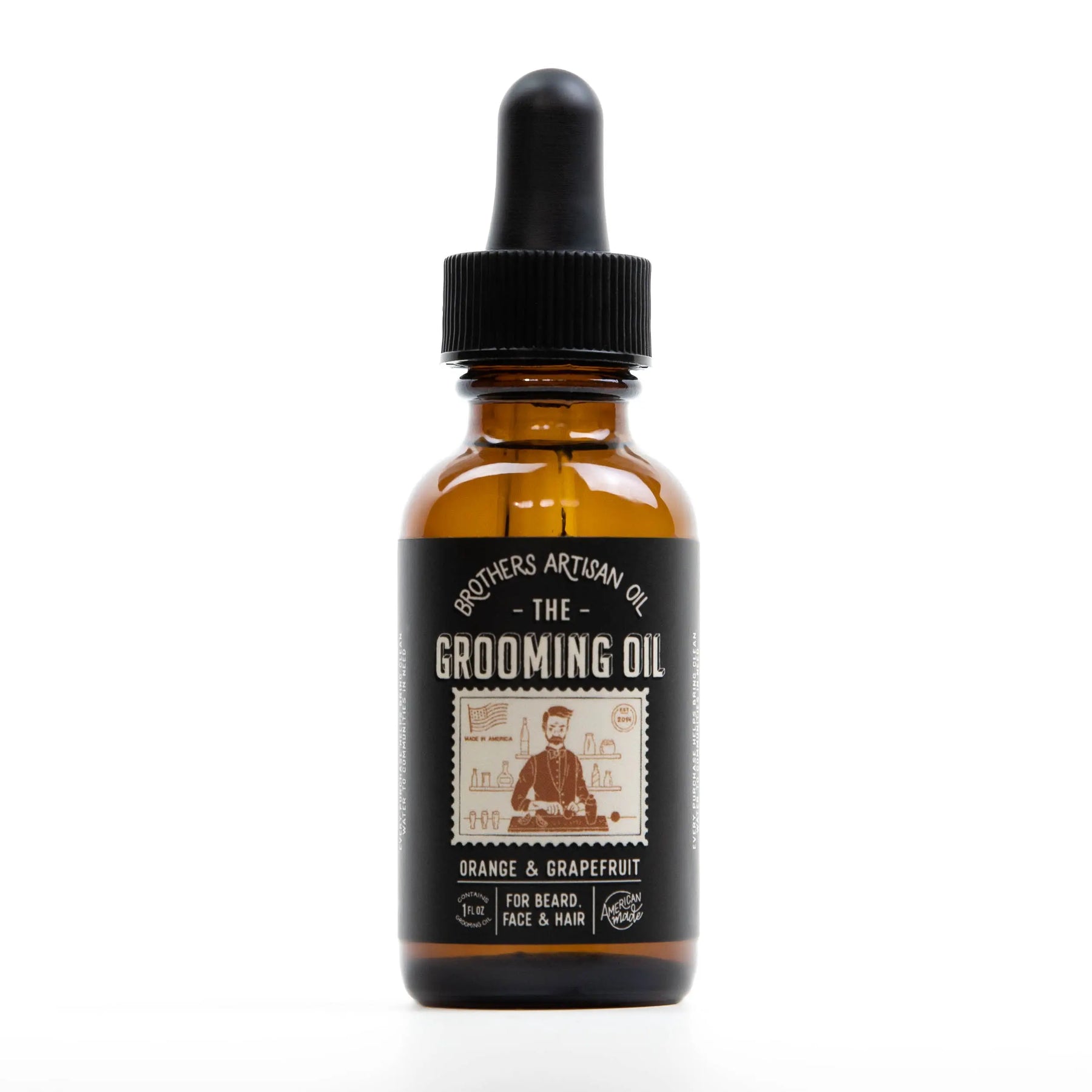 The Grooming Oil: Orange & Grapefruit by Brothers Artisan Oil, natural skincare main product photo