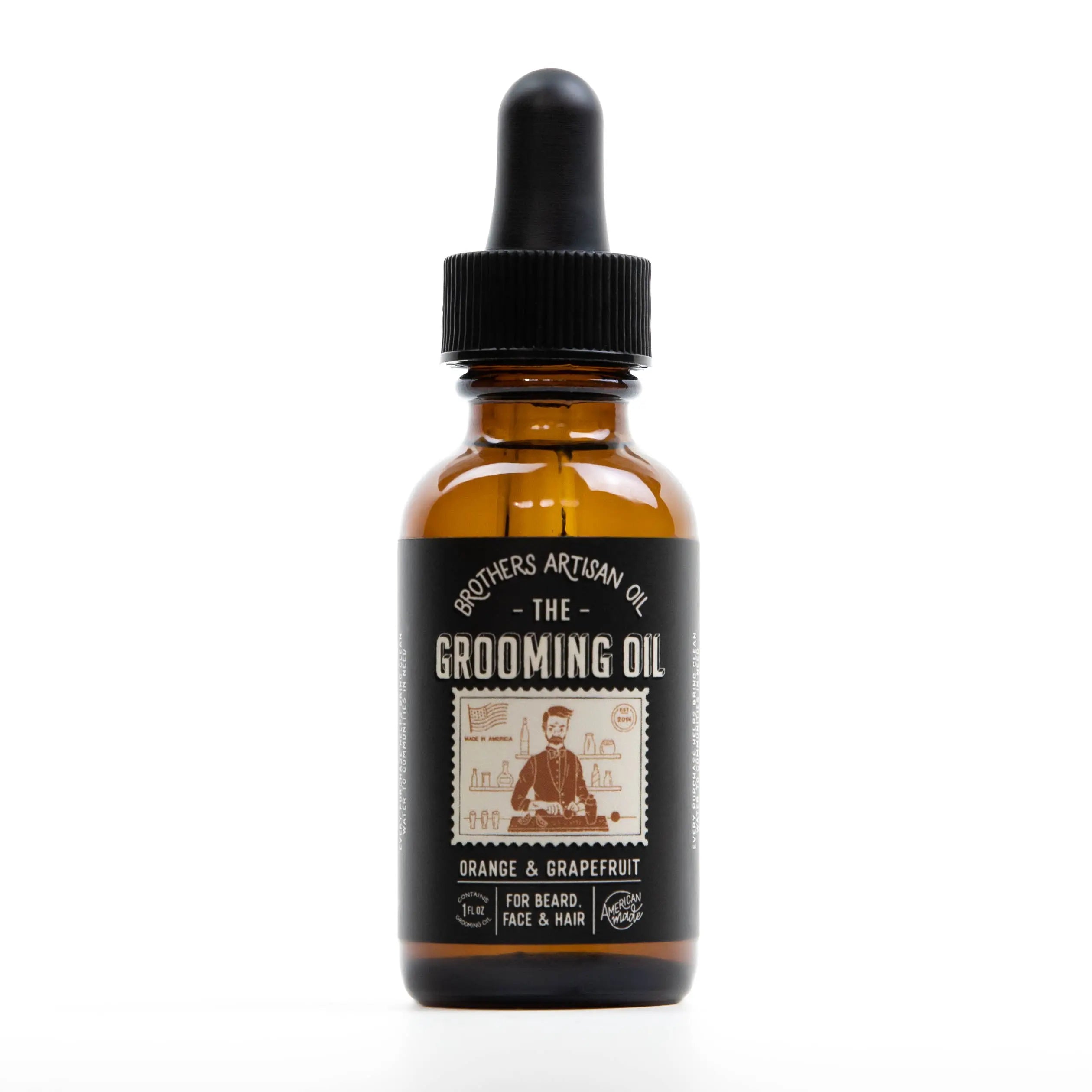 The Grooming Oil: Orange & Grapefruit by Brothers Artisan Oil, natural skincare main product photo