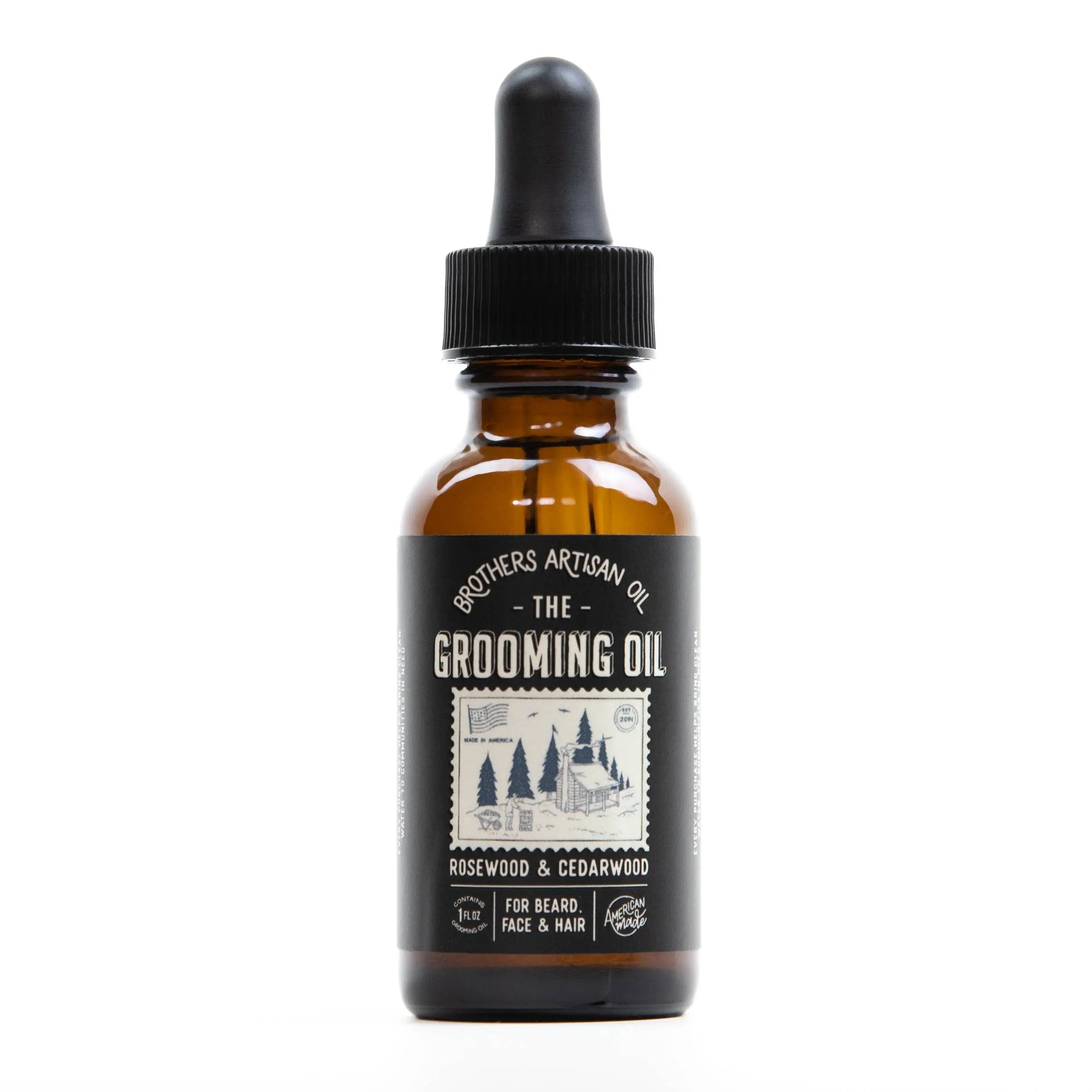 The Grooming Oil: Rosewood & Cedarwood by Brothers Artisan Oil, natural skincare main product photo