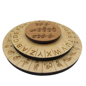 The Sign Language Decoder Disk - Escape Room Cipher Featuring ASL by Creative Escape Rooms, handmade jewelry detail photo 2