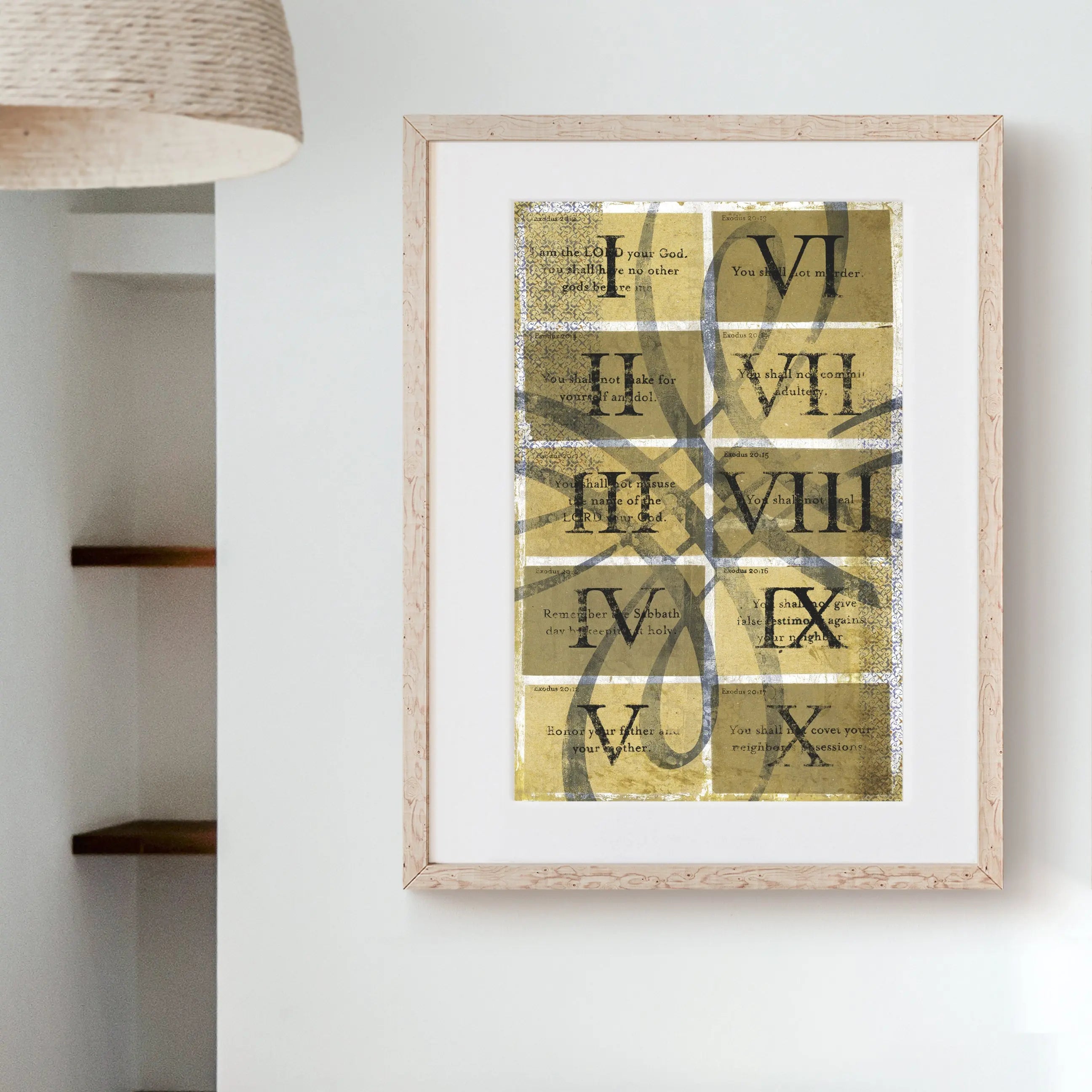 The Ten Commandments Art Prints by Dennehey Design Co., paper gift main product photo
