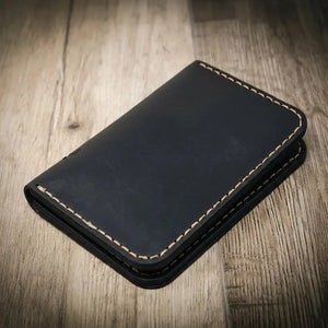 The Tyler Vertical Wallet by Bull Sheath Leather, handmade leather goods detail photo 13