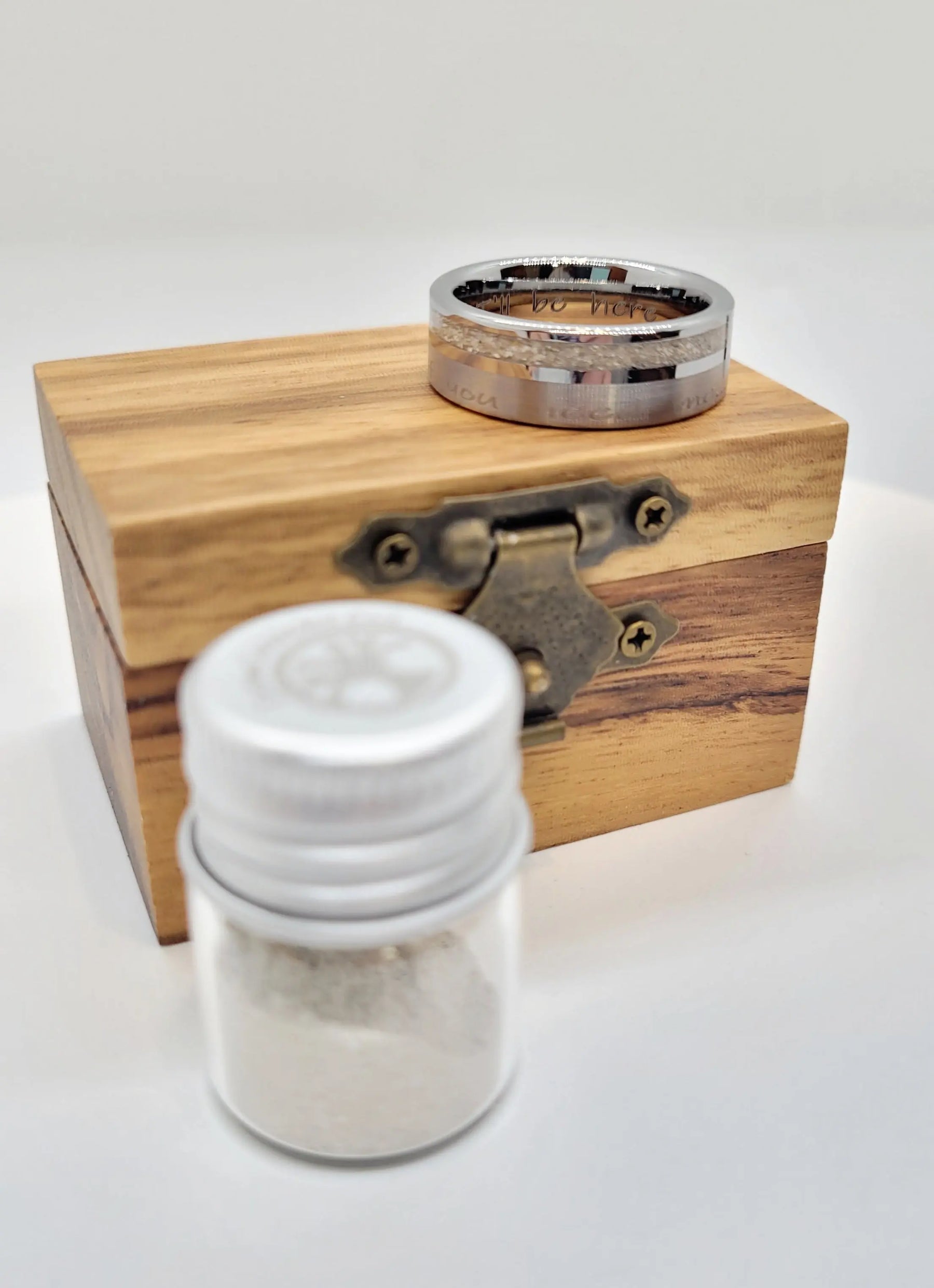 The "I'll Be Here" Memorial Ring by Cotton Street Art Company, handmade jewelry detail photo 8