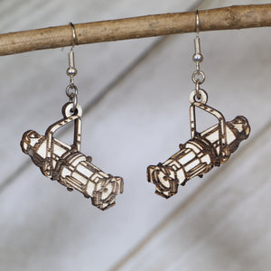Theater Light Earrings Wooden | Stage Spotlight Dangle Jewelry