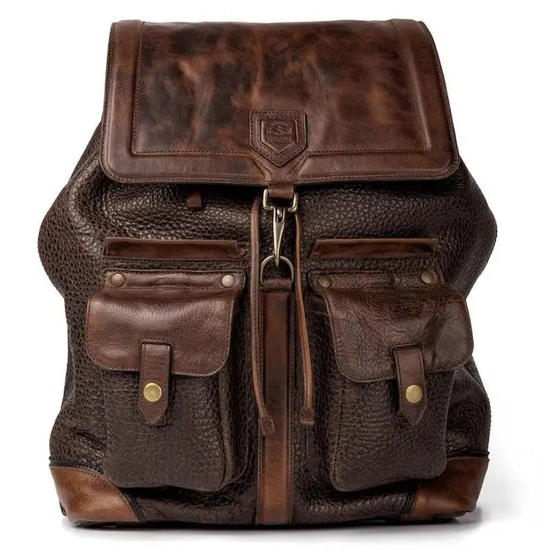 Theodore Leather Backpack by Mission Mercantile Leather Goods, handmade leather goods detail photo 5