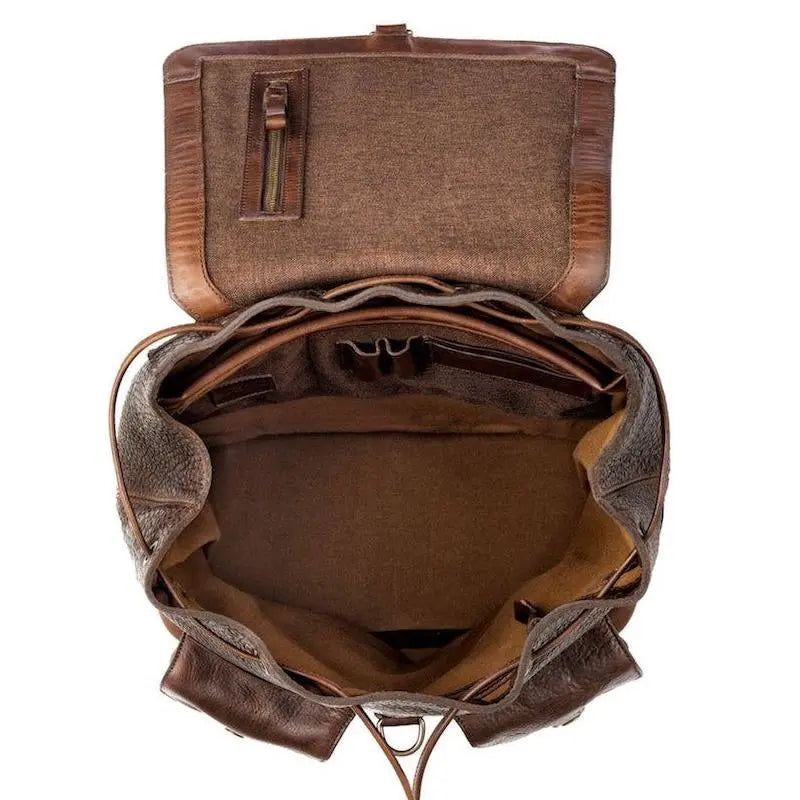 Theodore Leather Backpack by Mission Mercantile Leather Goods, handmade leather goods detail photo 9