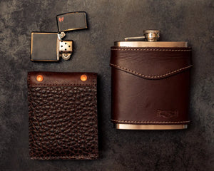Theodore Leather Bifold Wallet by Mission Mercantile Leather Goods, handmade leather goods detail photo 2