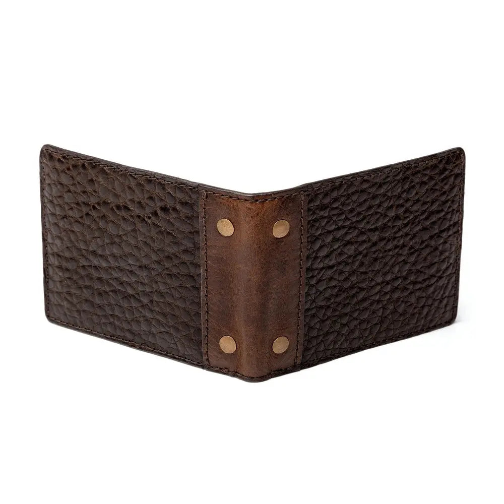 Theodore Leather Bifold Wallet by Mission Mercantile Leather Goods, handmade leather goods detail photo 4