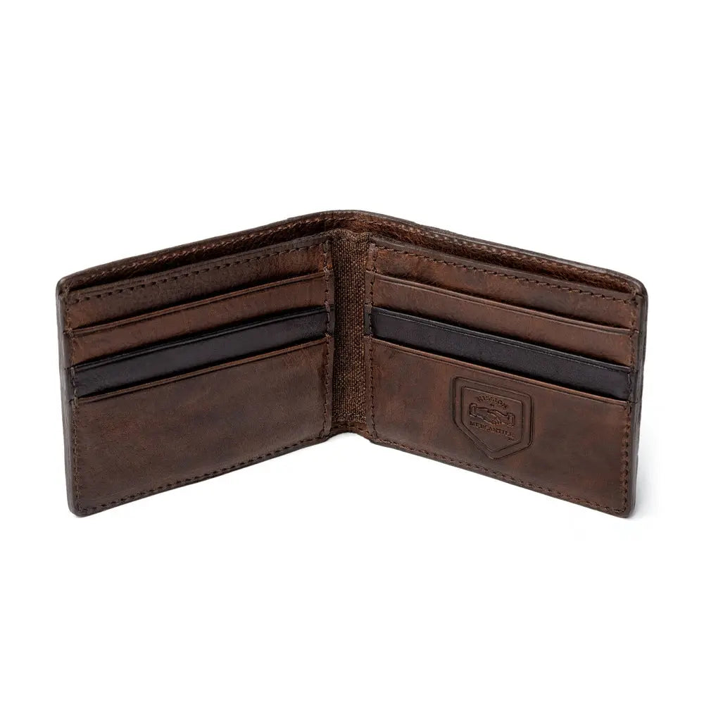 Theodore Leather Bifold Wallet by Mission Mercantile Leather Goods, handmade leather goods detail photo 6