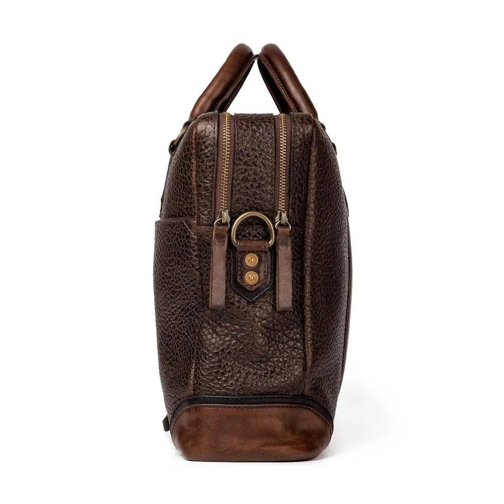 Theodore Leather Briefcase by Mission Mercantile Leather Goods, handmade leather goods detail photo 8